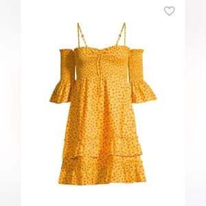 Cherry Delight Cold-Shoulder Mini Dress